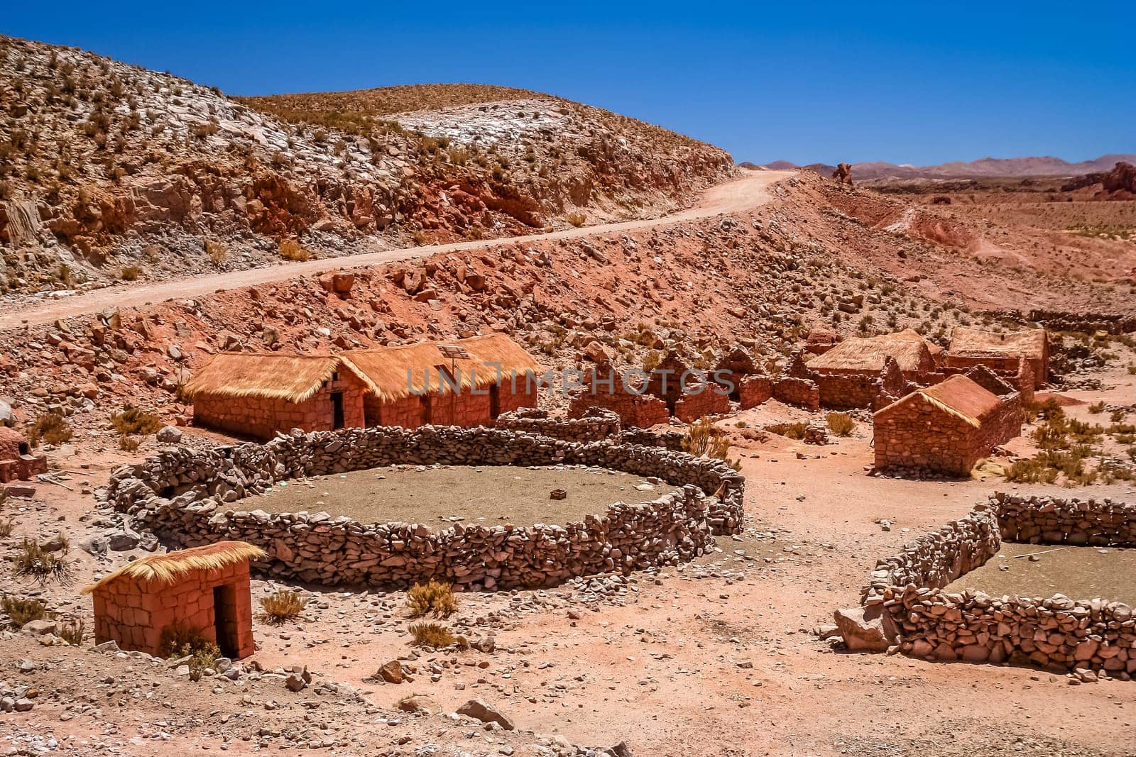 Remnants of the old and abandoned village in the Argentinian north