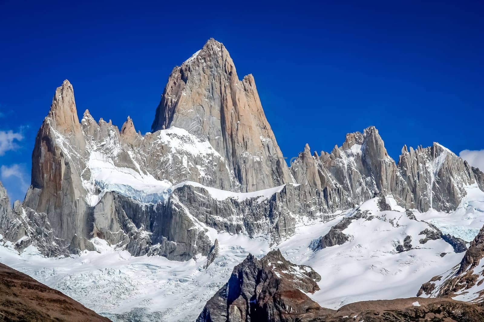 Stunning and impressive Mount Fitz Roy near El Chalten In Patagonia, Argentina