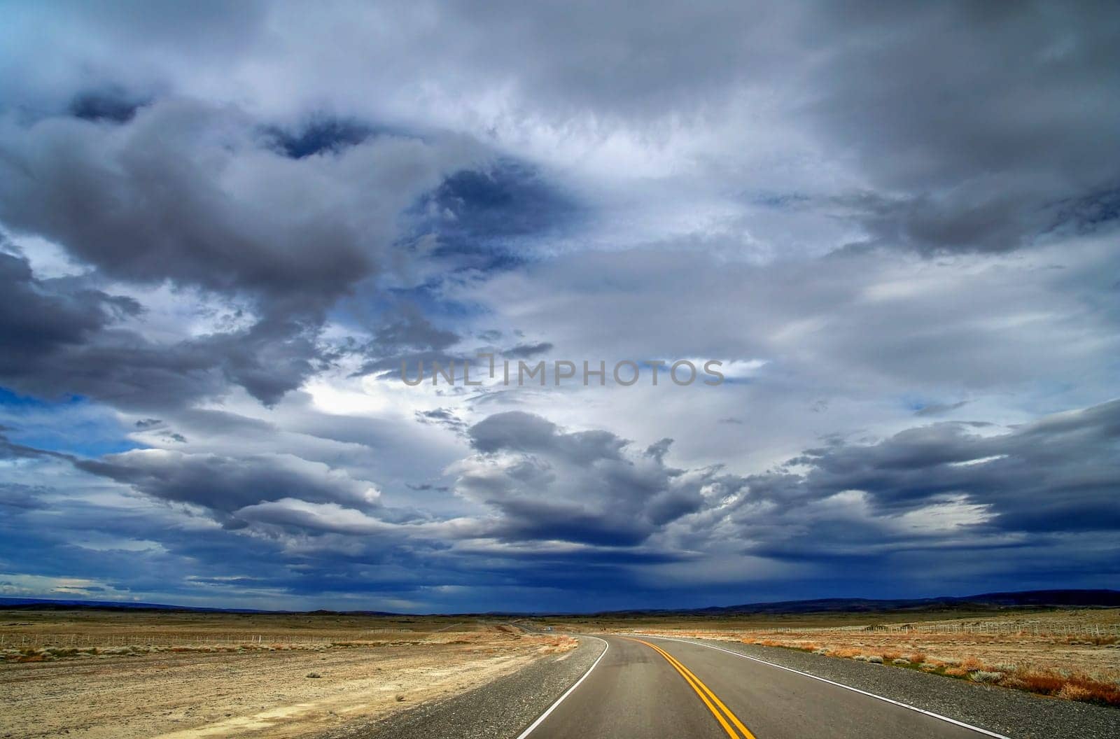 Famous scenic Road 40, called Ruta Quareta, going through southern Patagonia, Argentina