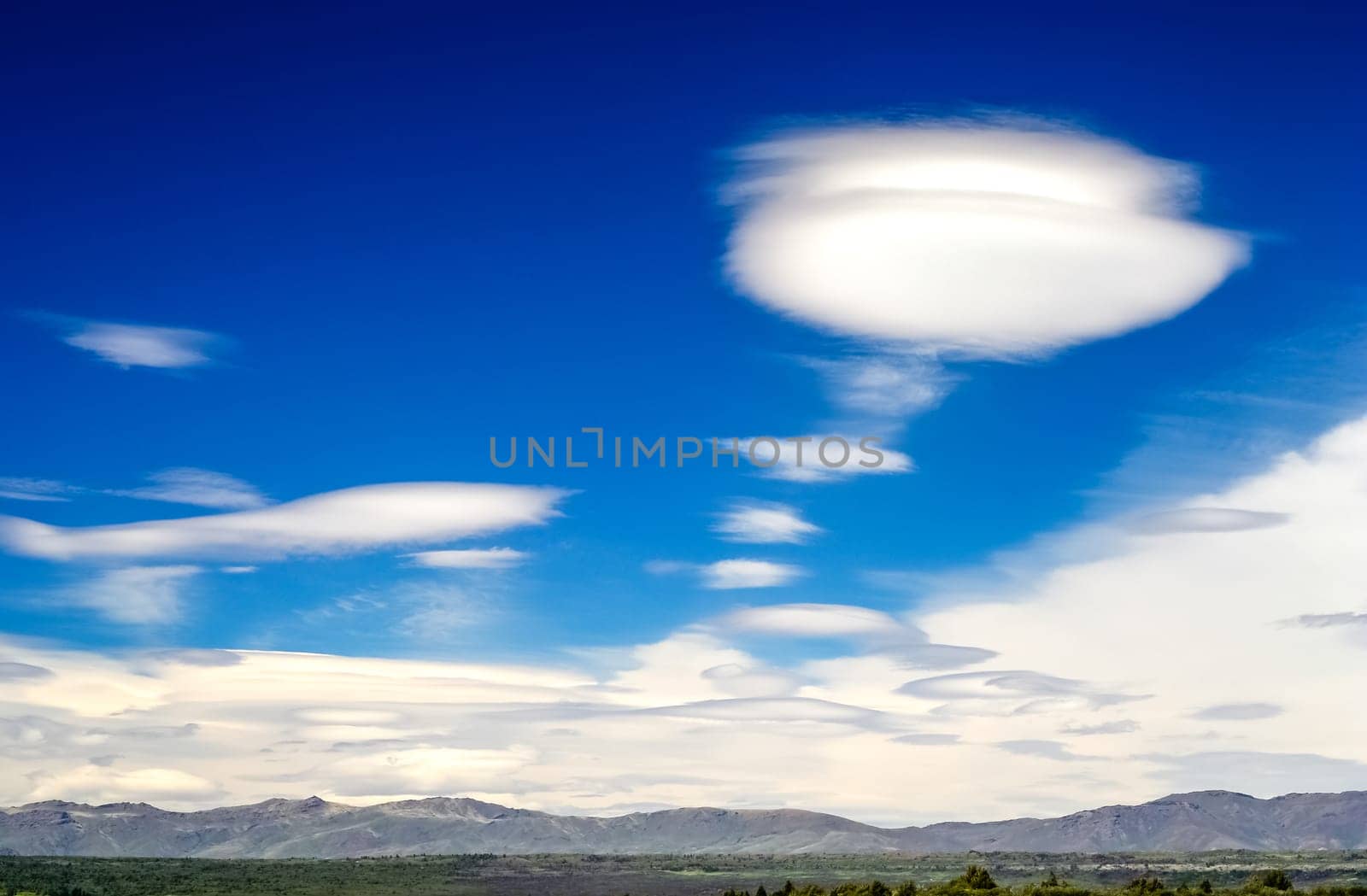UFO like cloud over pampa in southern Argentina