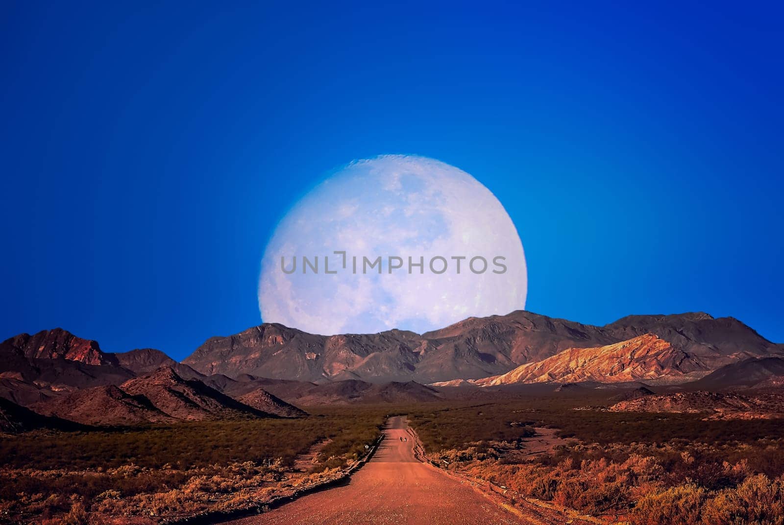 Mountain Road from Termas Villevicencio to Uspallata, Andes, Argentina