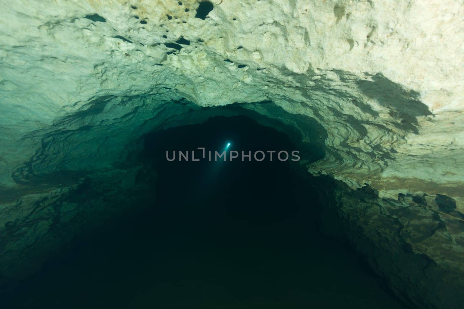 divers underwater caves diving Florida United States of America