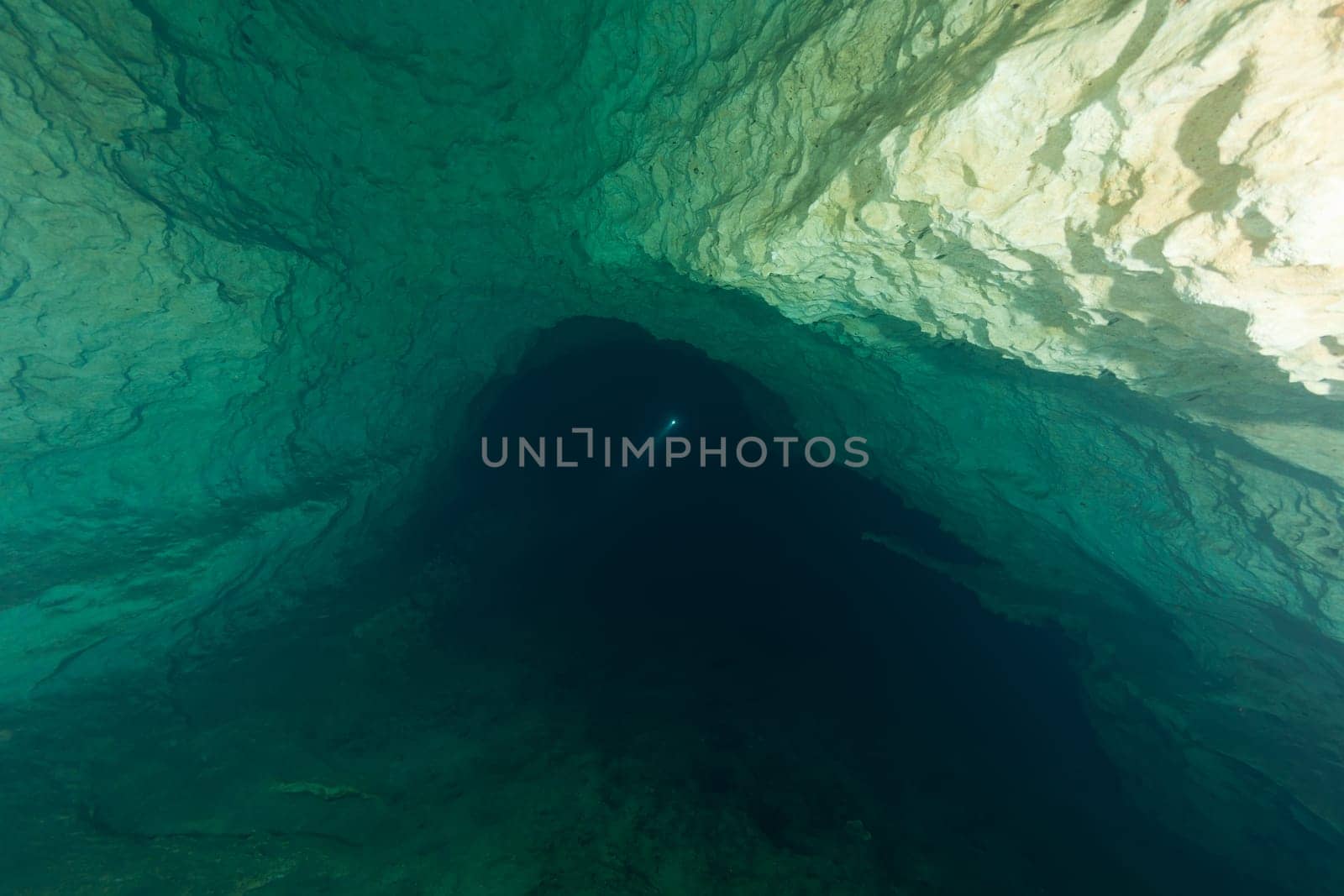 divers underwater caves diving Florida United States of America