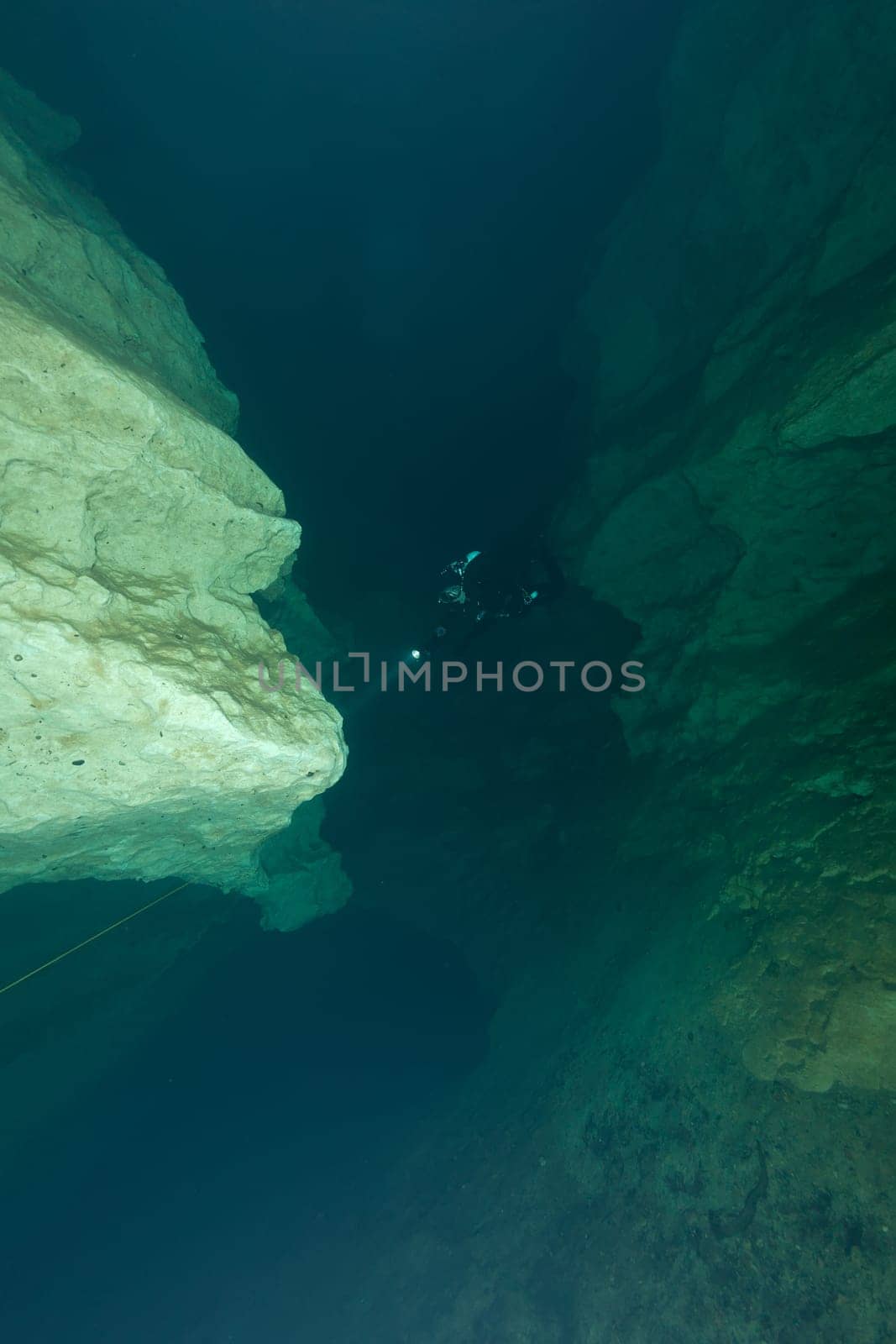 divers underwater caves diving Florida United States of America