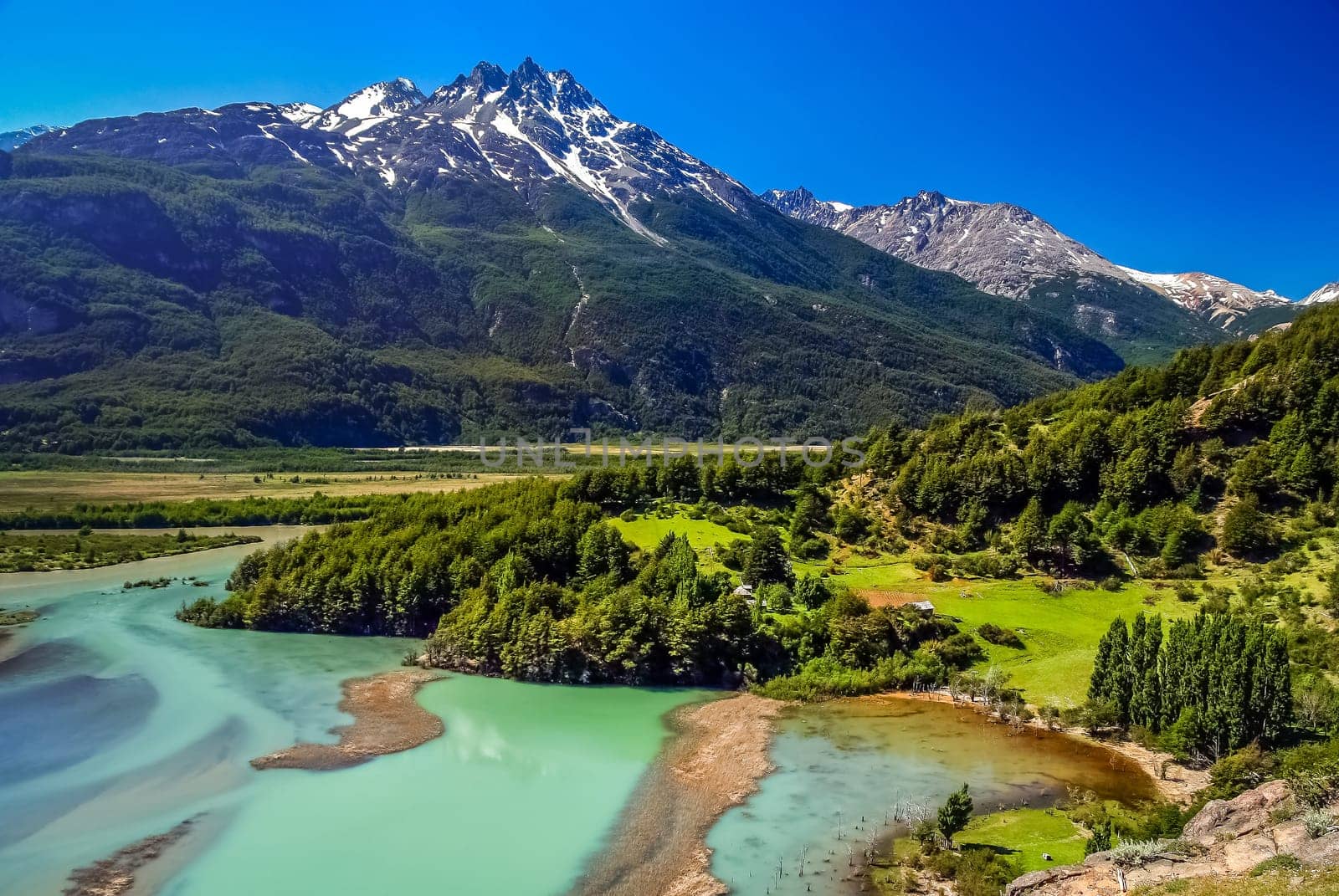 Mount Cerro Castillo seen from Carretera Austral, Patagonia,  southern Chile