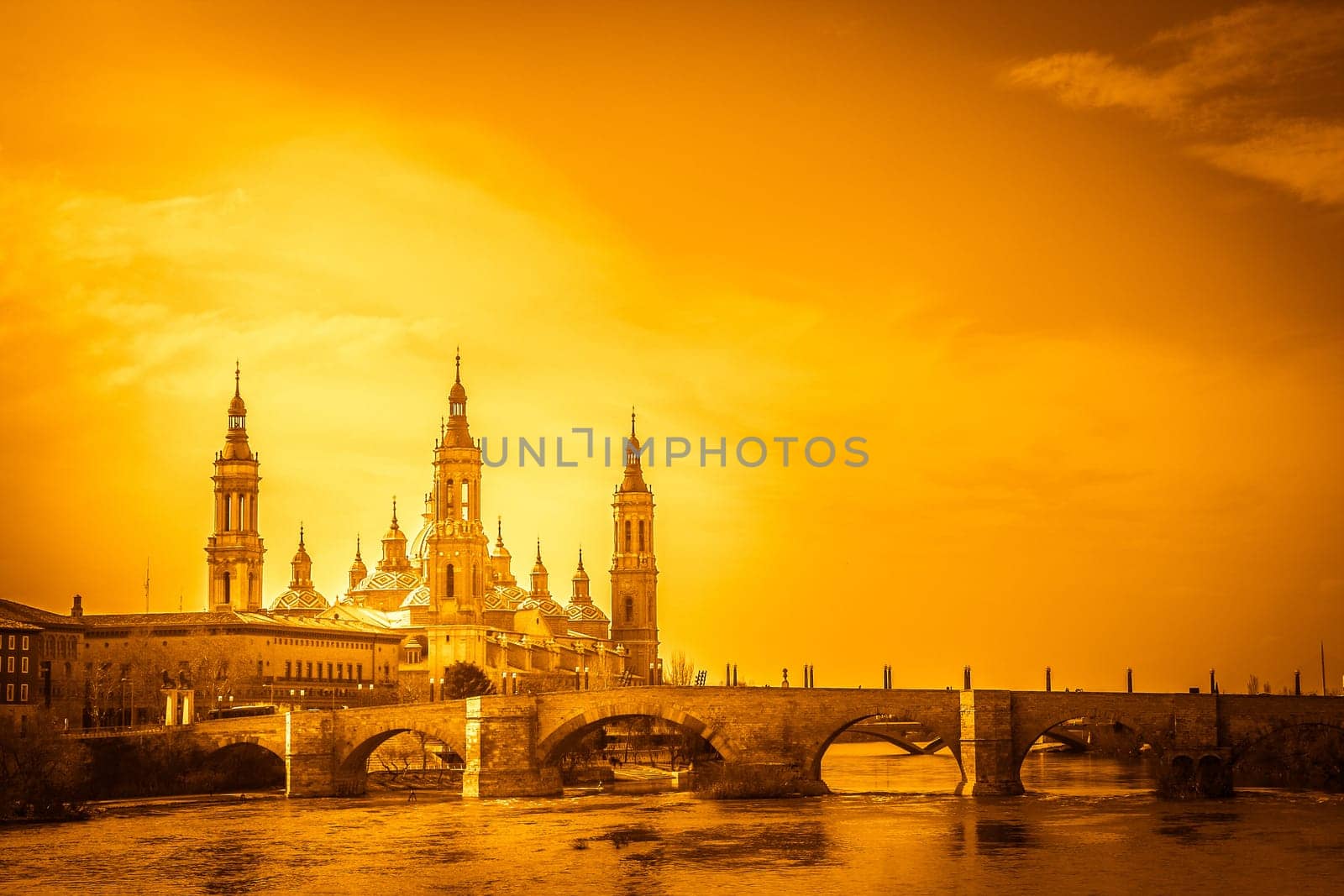 Basilica Cathedral of Our Lady of the Pillar in Zaragoza, Spain