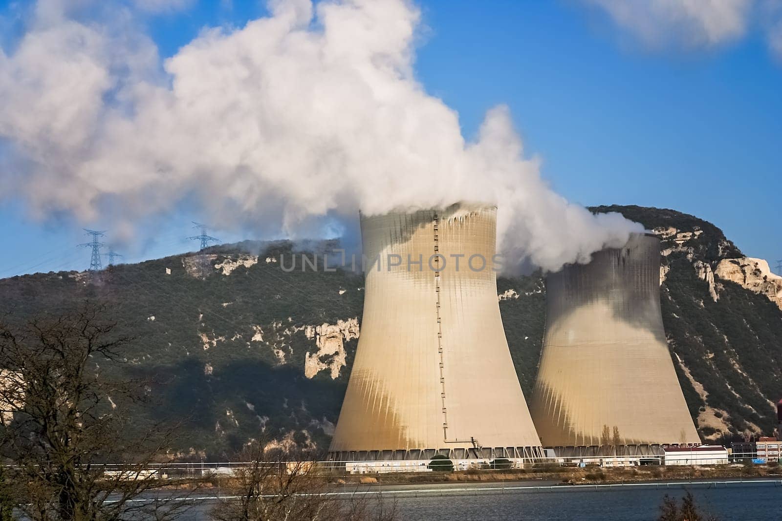 Smoke from the factory in southern France