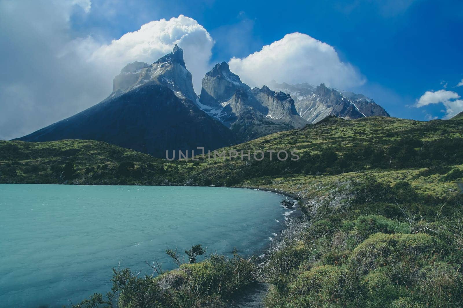 Stunning Cuernos del Paine peaks in Patagonia, southern Chile