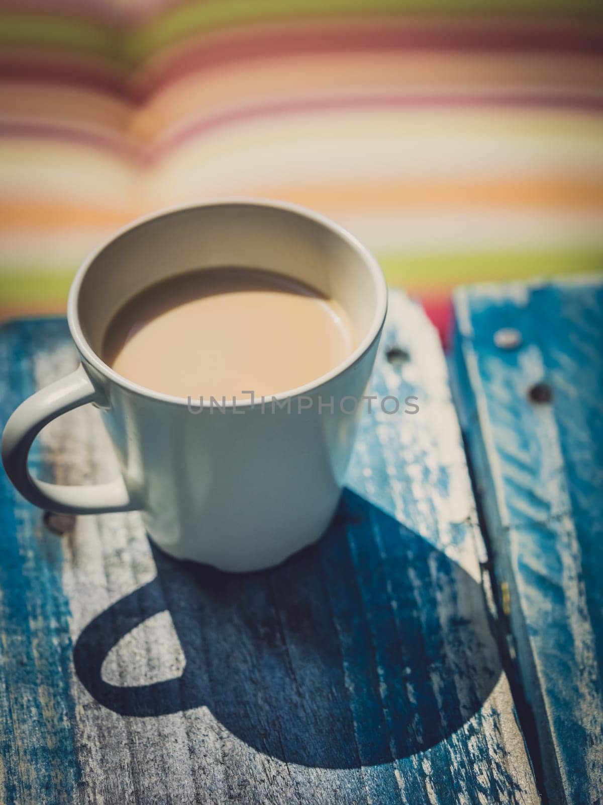 Unfinished coffee on a table in a cafe