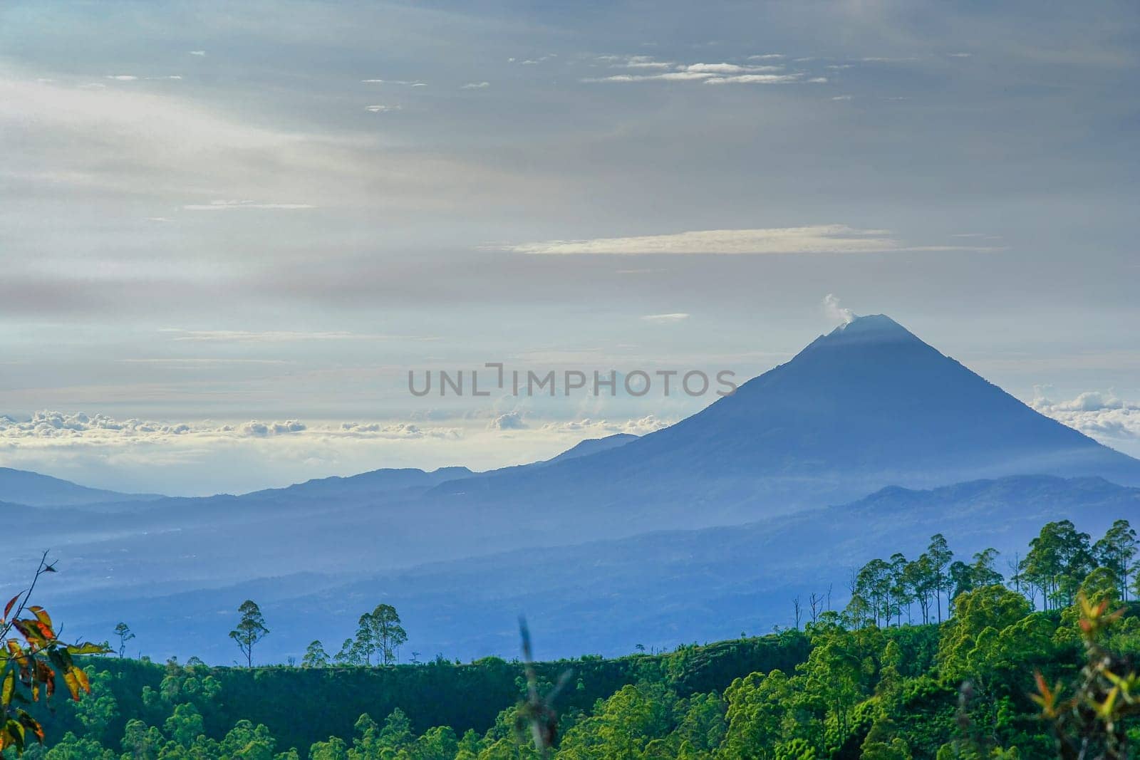 Dawn at one of the many volcanoes on the Indonesian island Flores, Indonesia