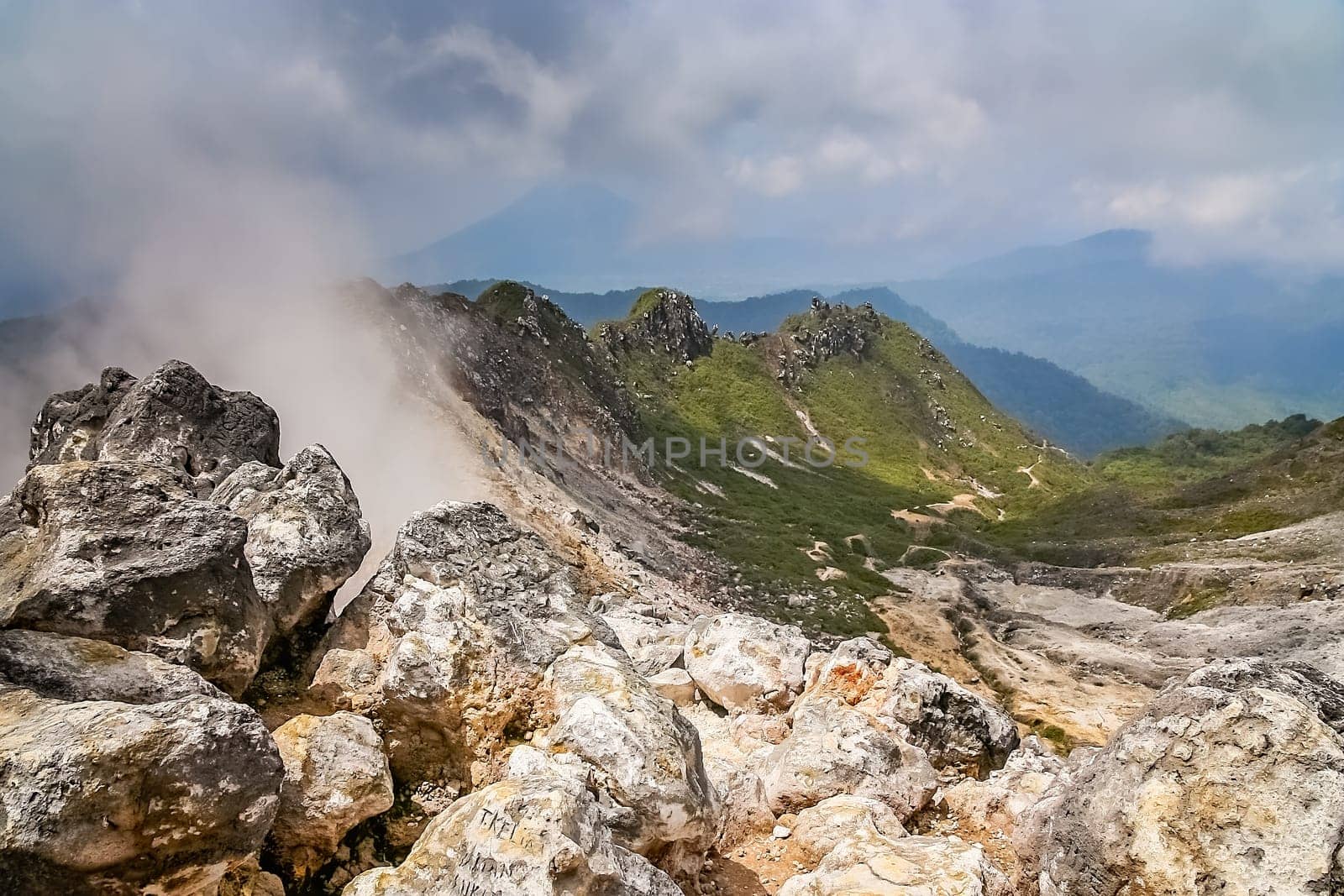 Gunung Sibayak volcano in Sumatra in Indonesia
