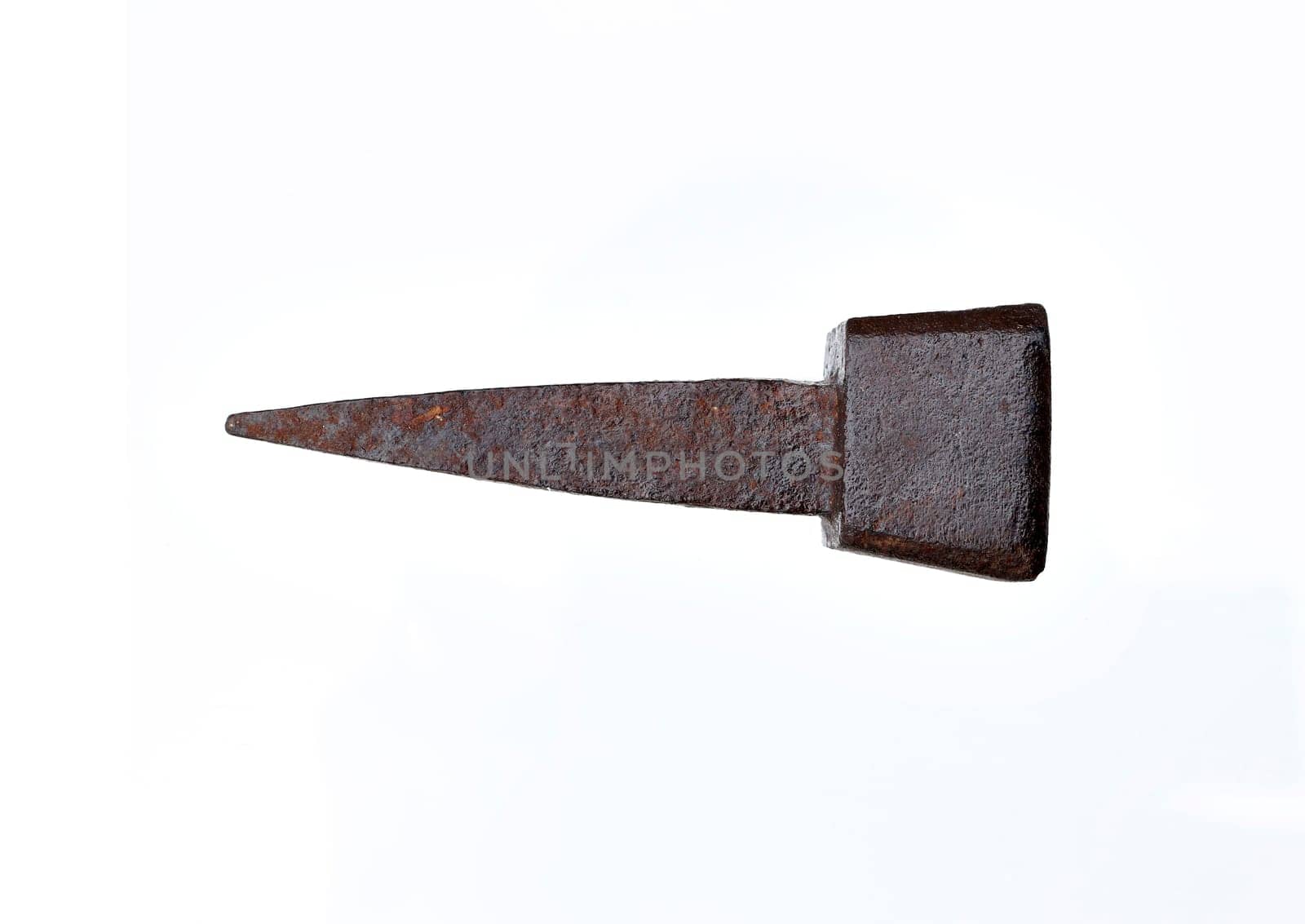 Detail of the old rusty nail - tang