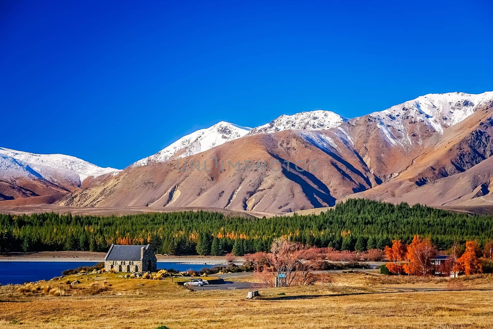 Church of Good Shepherd on the shore of Lake Tekapo, New Zealand South Island