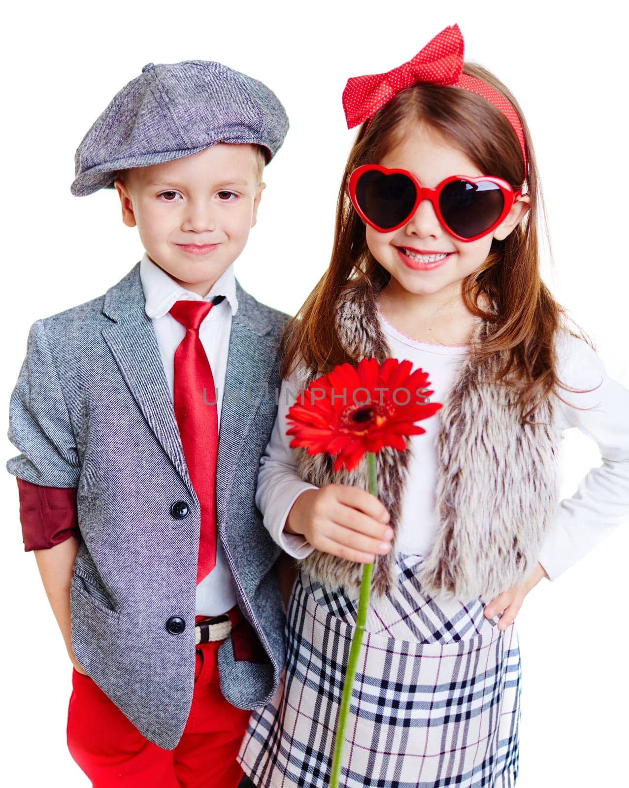 Portrait of cool well-dressed children