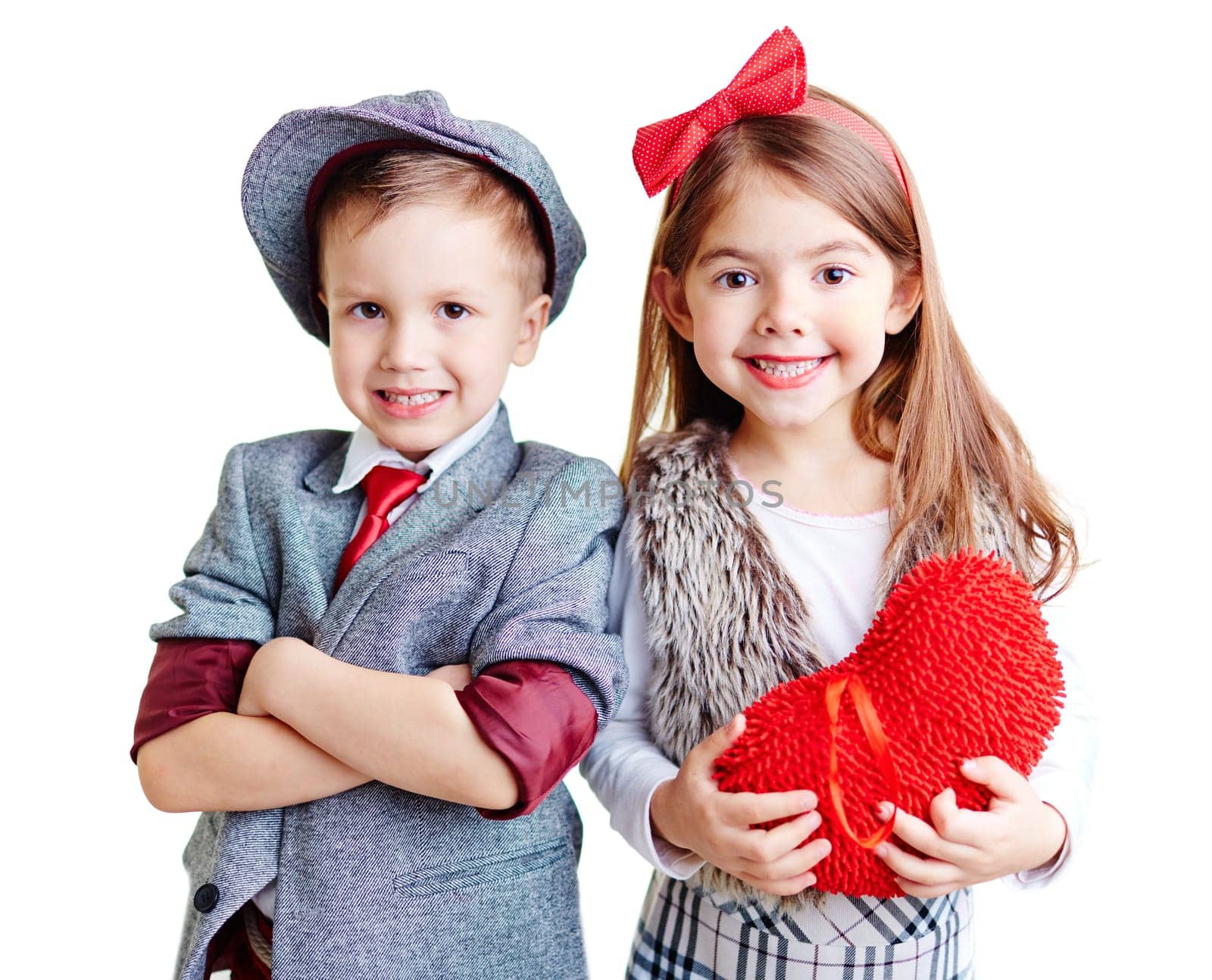 Little children in modern clothing