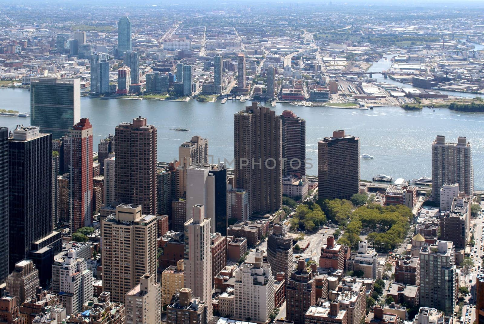 New York City Lower Manhattan Aerial panoramic view, NYC
