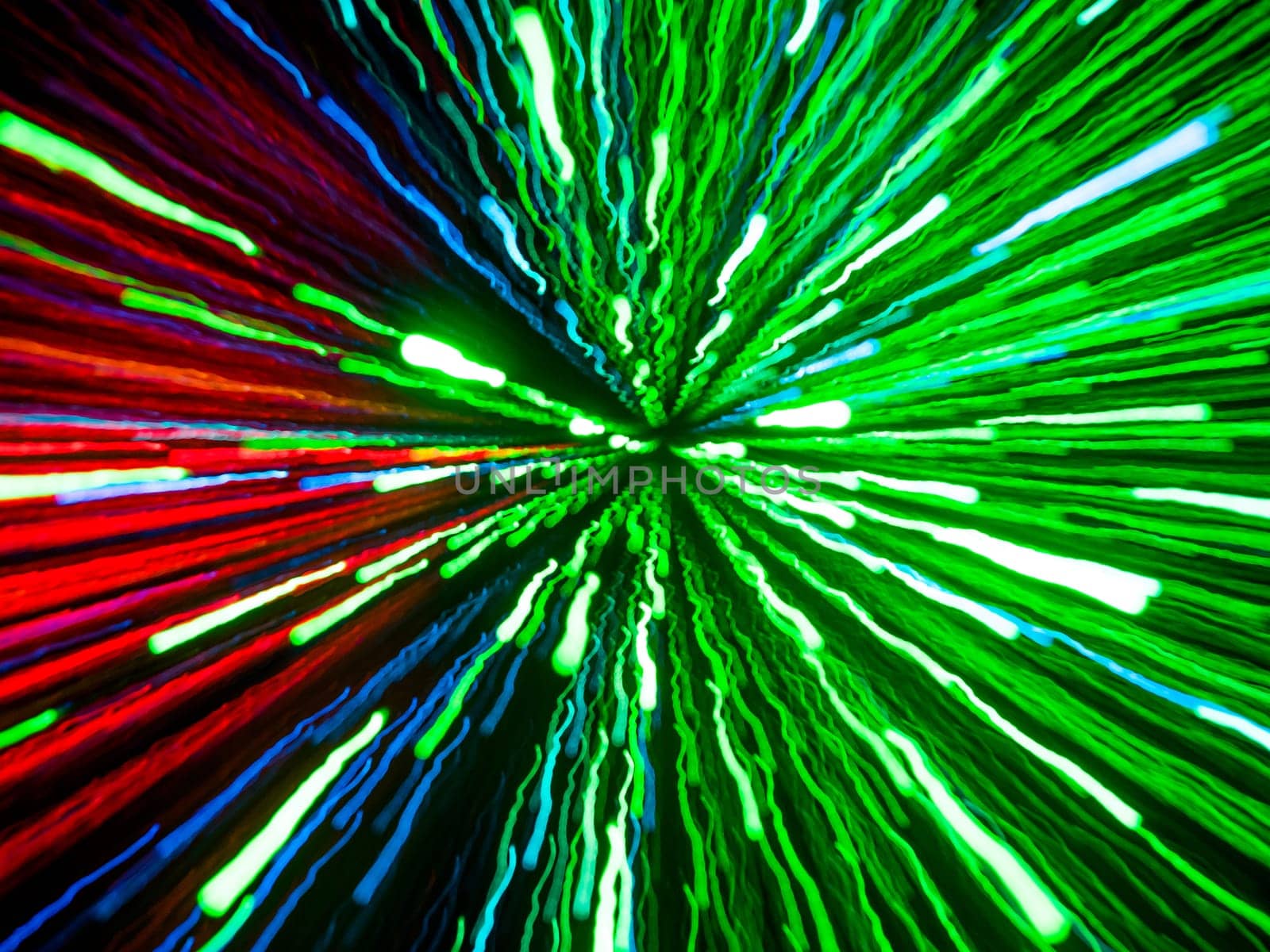 Picture of colorful random abstract light trails bokeh