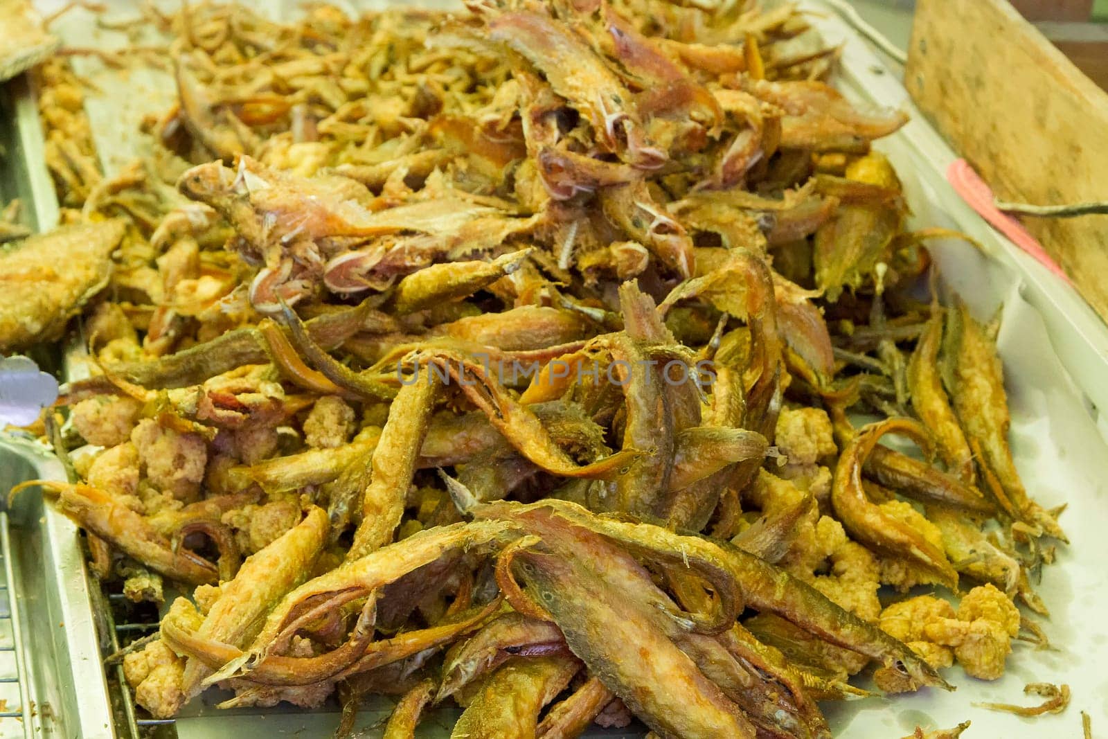 Grilled snakeskin fish all (Trichogaster pectoralis) arrange on rattan in market in asian food thai food (Fish)