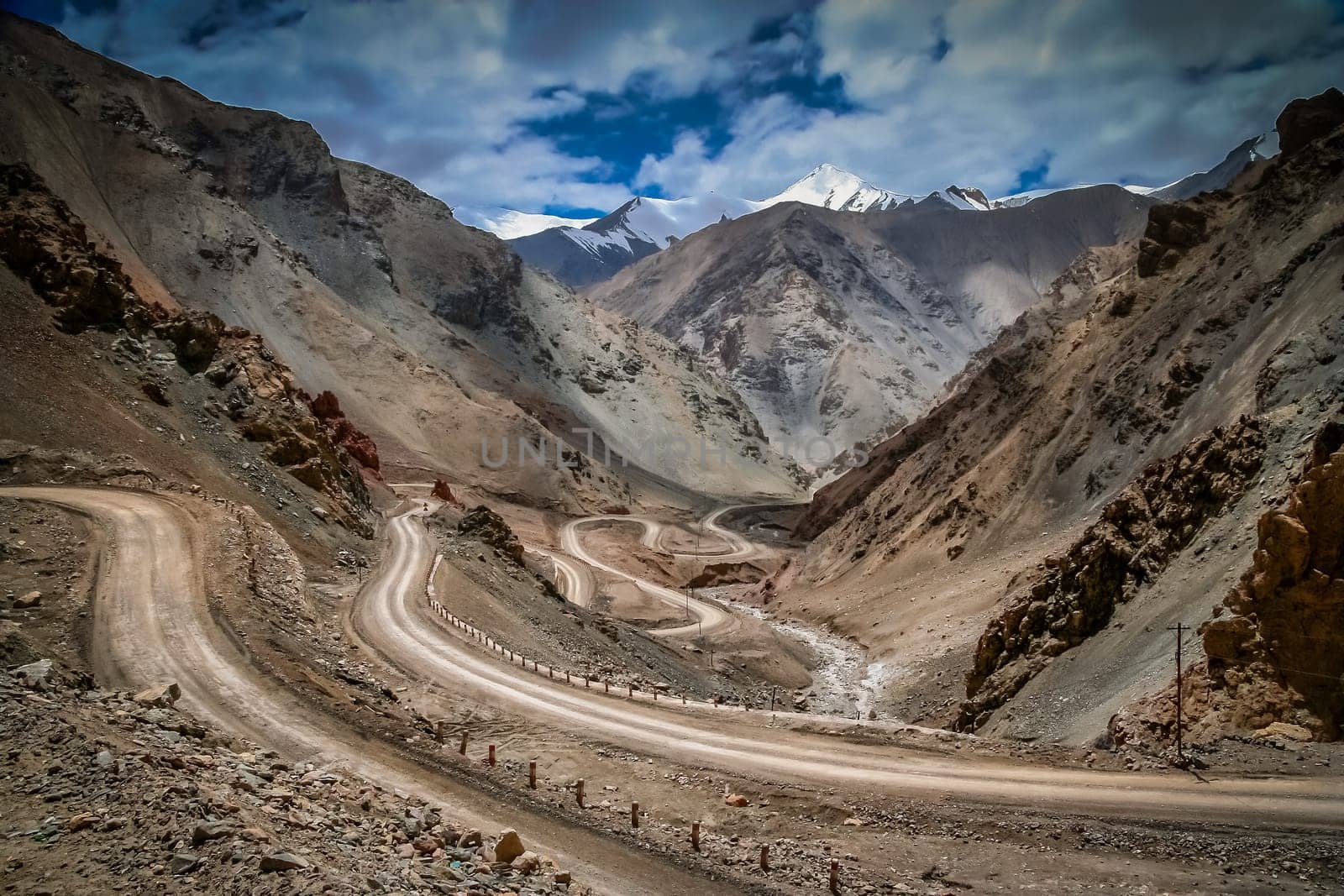 Stunningly beautiful mountain road through the Western Tibet, China