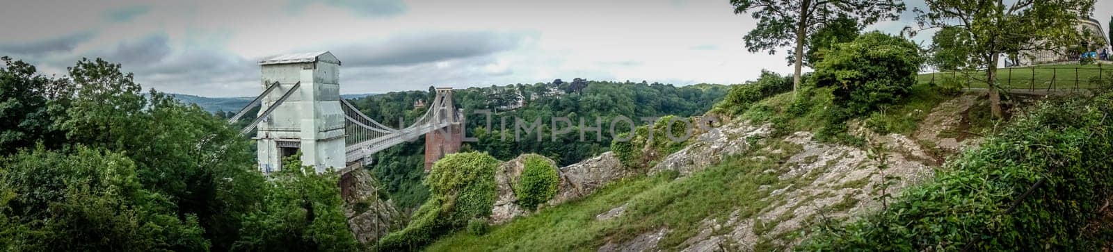 Clifton suspension bridge over river Avon in Bristol, England, UK