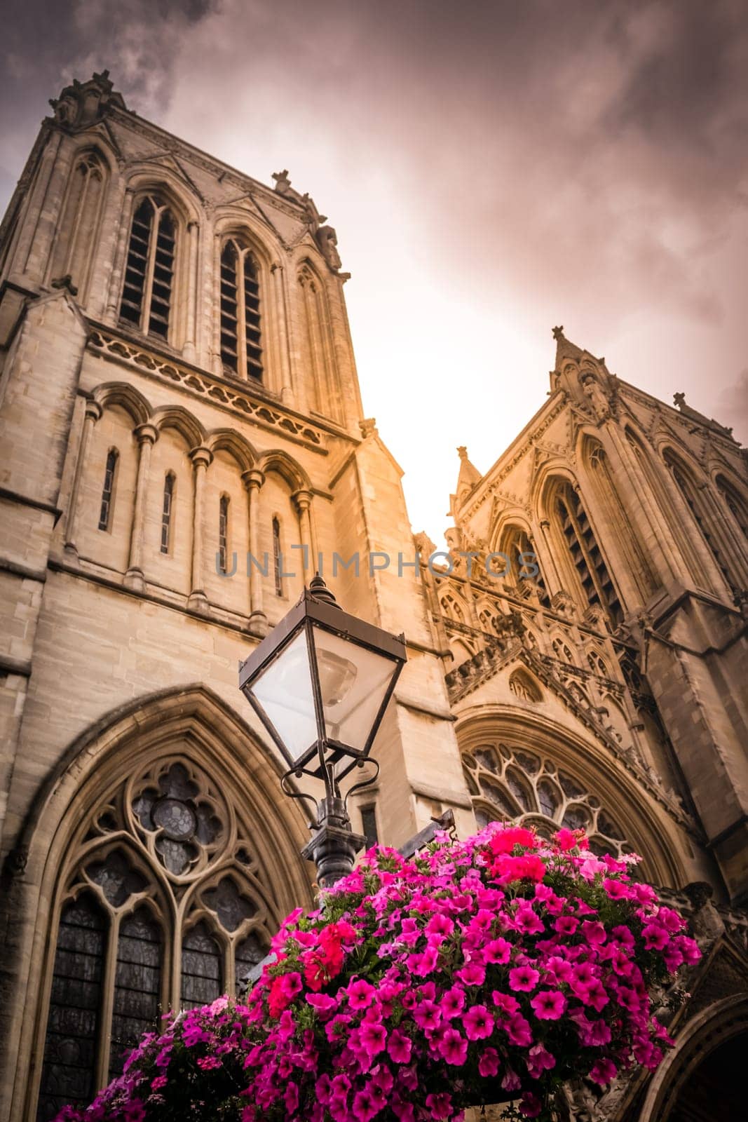 The tower of the Cathedral in Bristol, Somerset, England