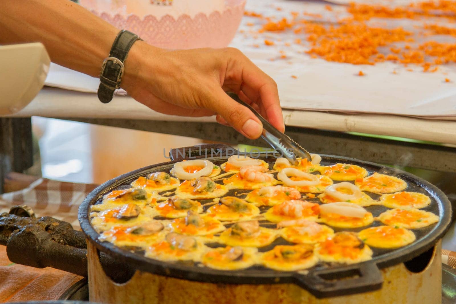 Thai-style takoyaki with mussels