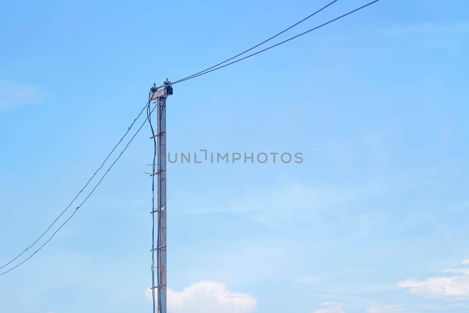 Power poles are made of non-standard steel.