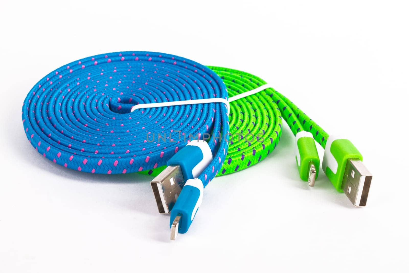 USB cable on a bright background