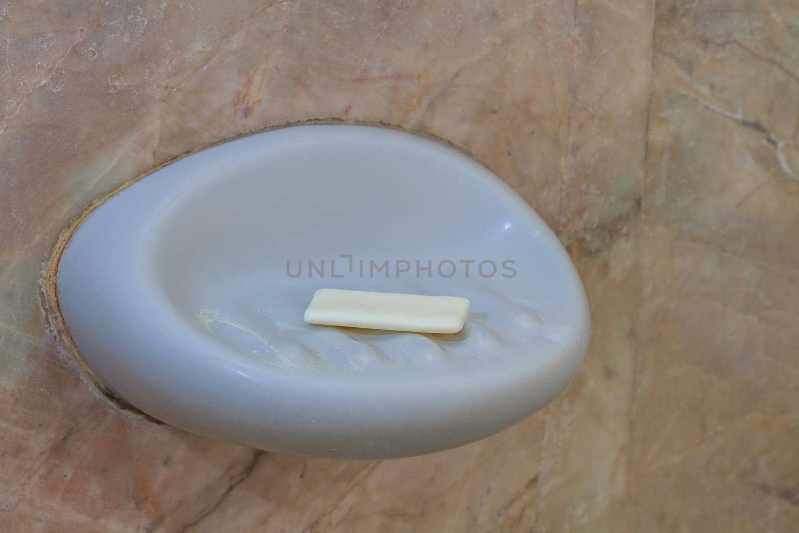 close up Soap in soap dish in bathroom
