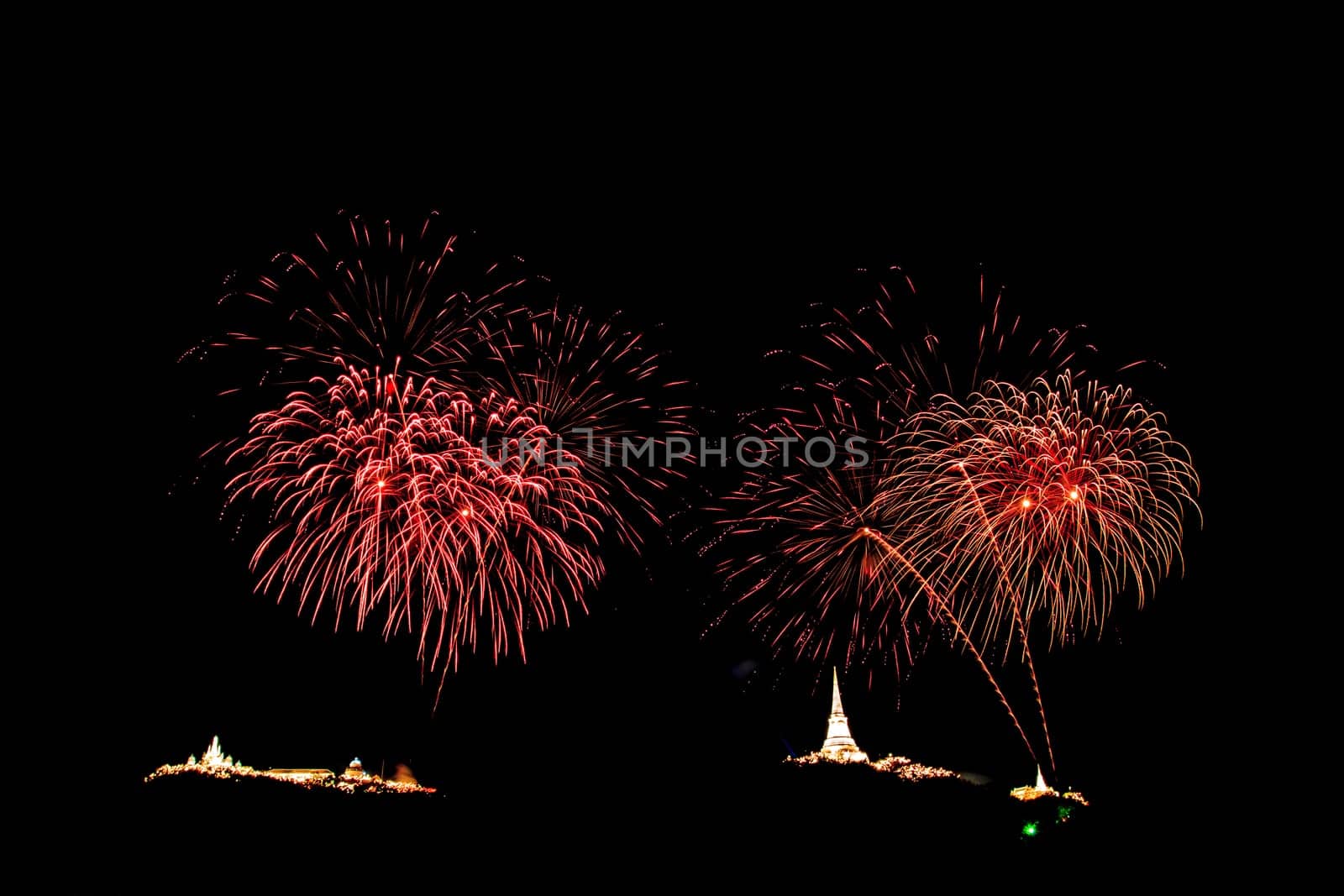 Fireworks light up the sky with dazzling display
