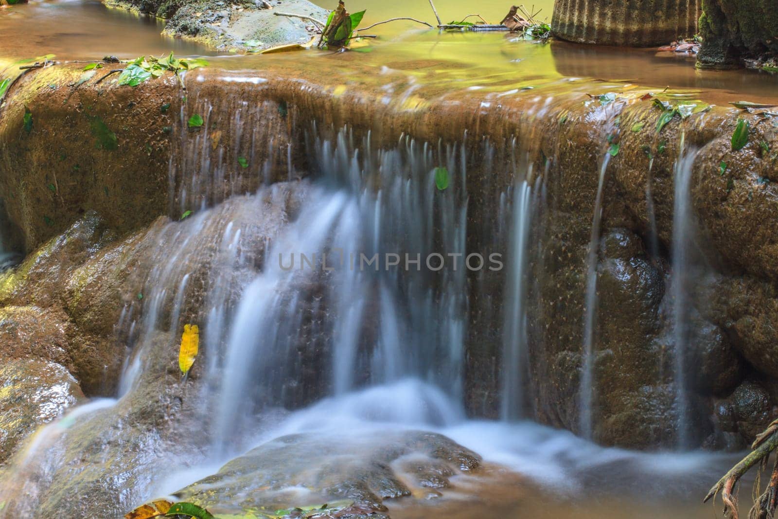 Waterfall in the tropical forest at Thanbok Khoranee National Park, Krabi, Thailand