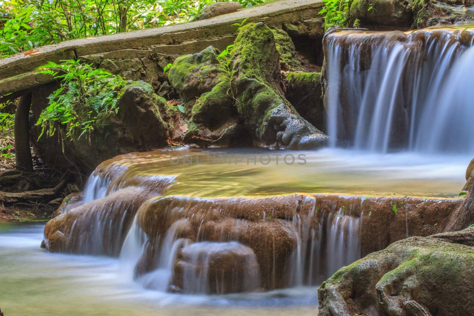 Waterfall in the tropical forest at Thanbok Khoranee National Park, Krabi, Thailand
