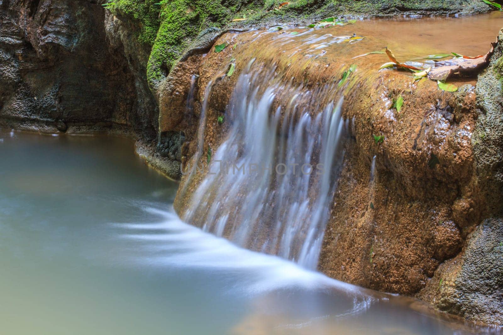 Waterfall in the tropical forest at Thanbok Khoranee National Park, Krabi, Thailand