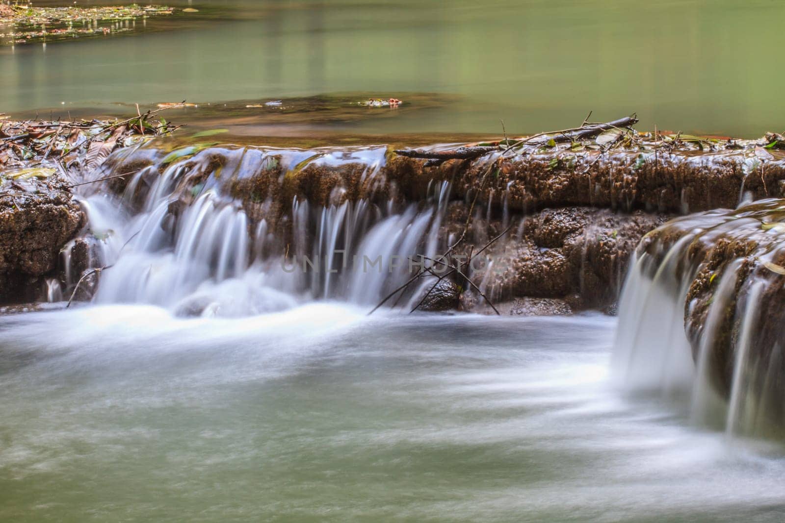 Waterfall in the tropical forest at Thanbok Khoranee National Park, Krabi, Thailand