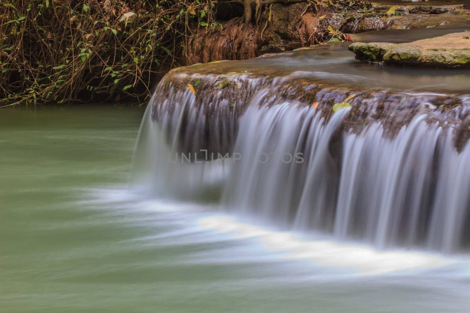 Waterfall in the tropical forest at Thanbok Khoranee National Park, Krabi, Thailand