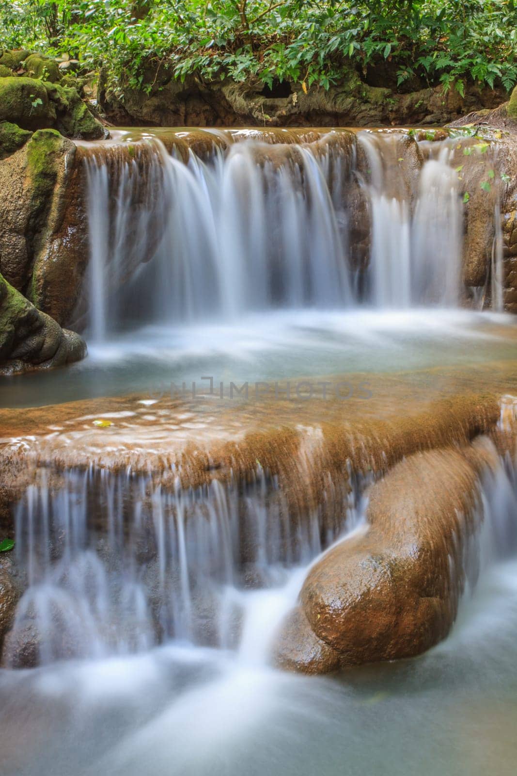 Waterfall in the tropical forest at Thanbok Khoranee National Park, Krabi, Thailand