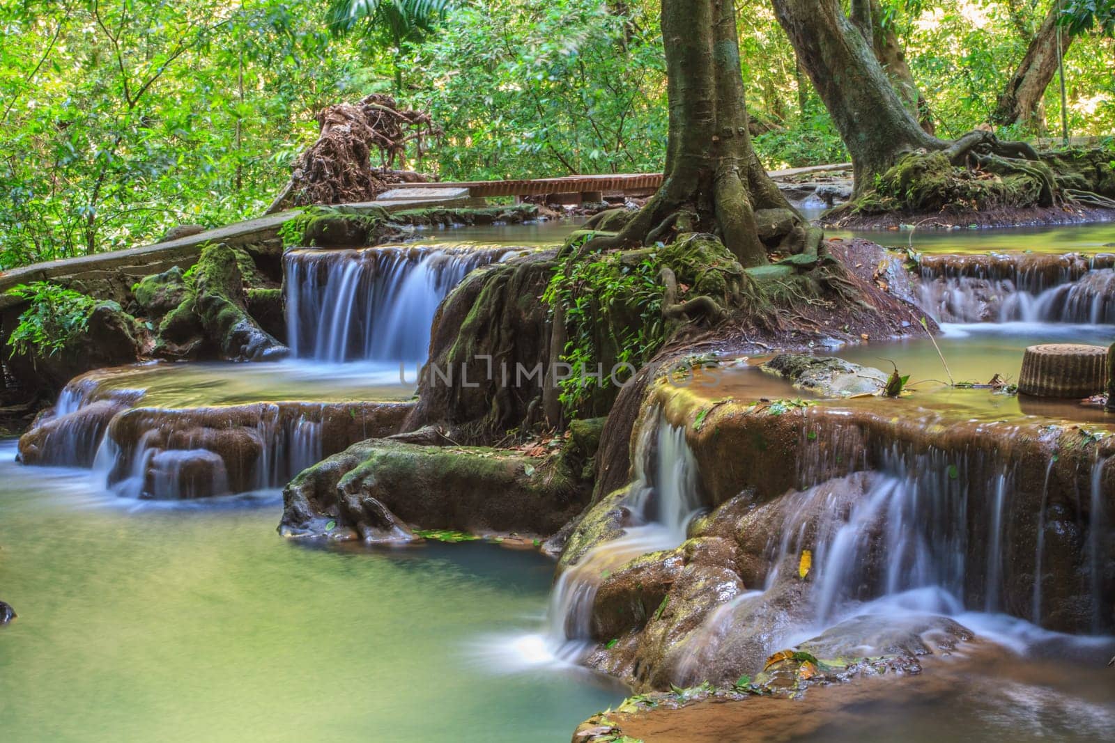 Waterfall in the tropical forest at Thanbok Khoranee National Park, Krabi, Thailand