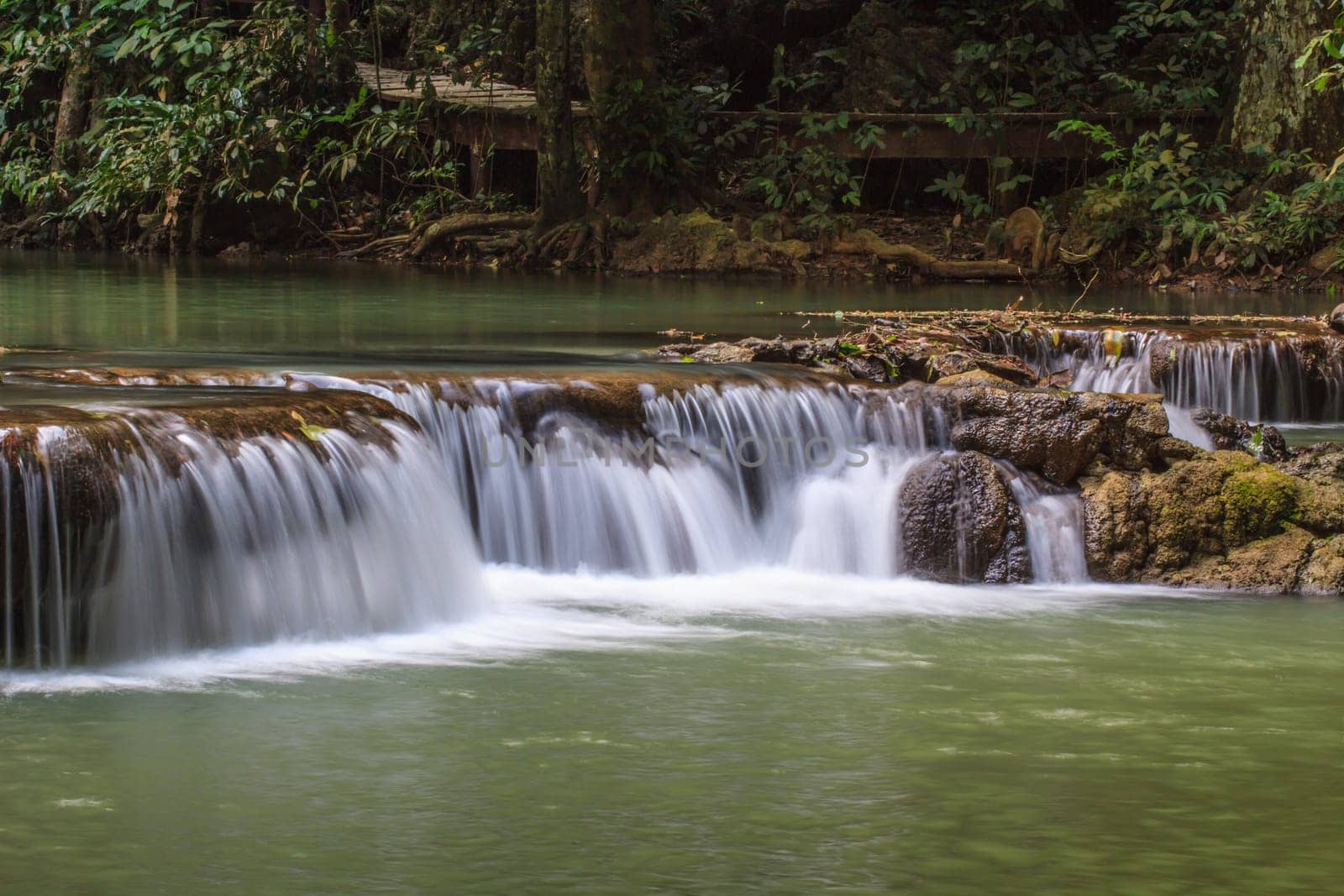 Waterfall in the tropical forest at Thanbok Khoranee National Park, Krabi, Thailand