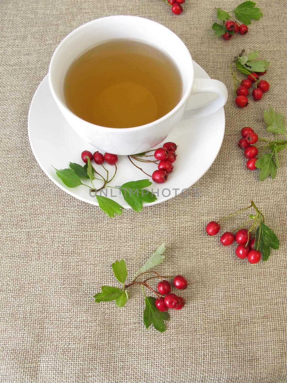 Herbal tea with hawthorn