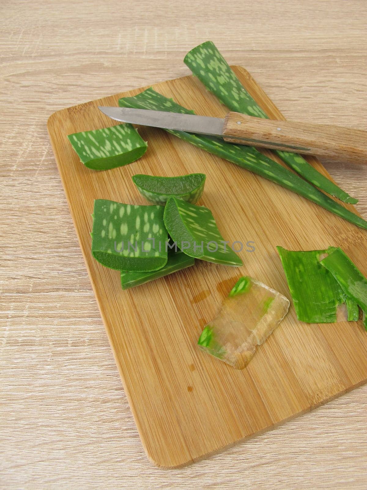 Aloe Vera Gel and Leaves