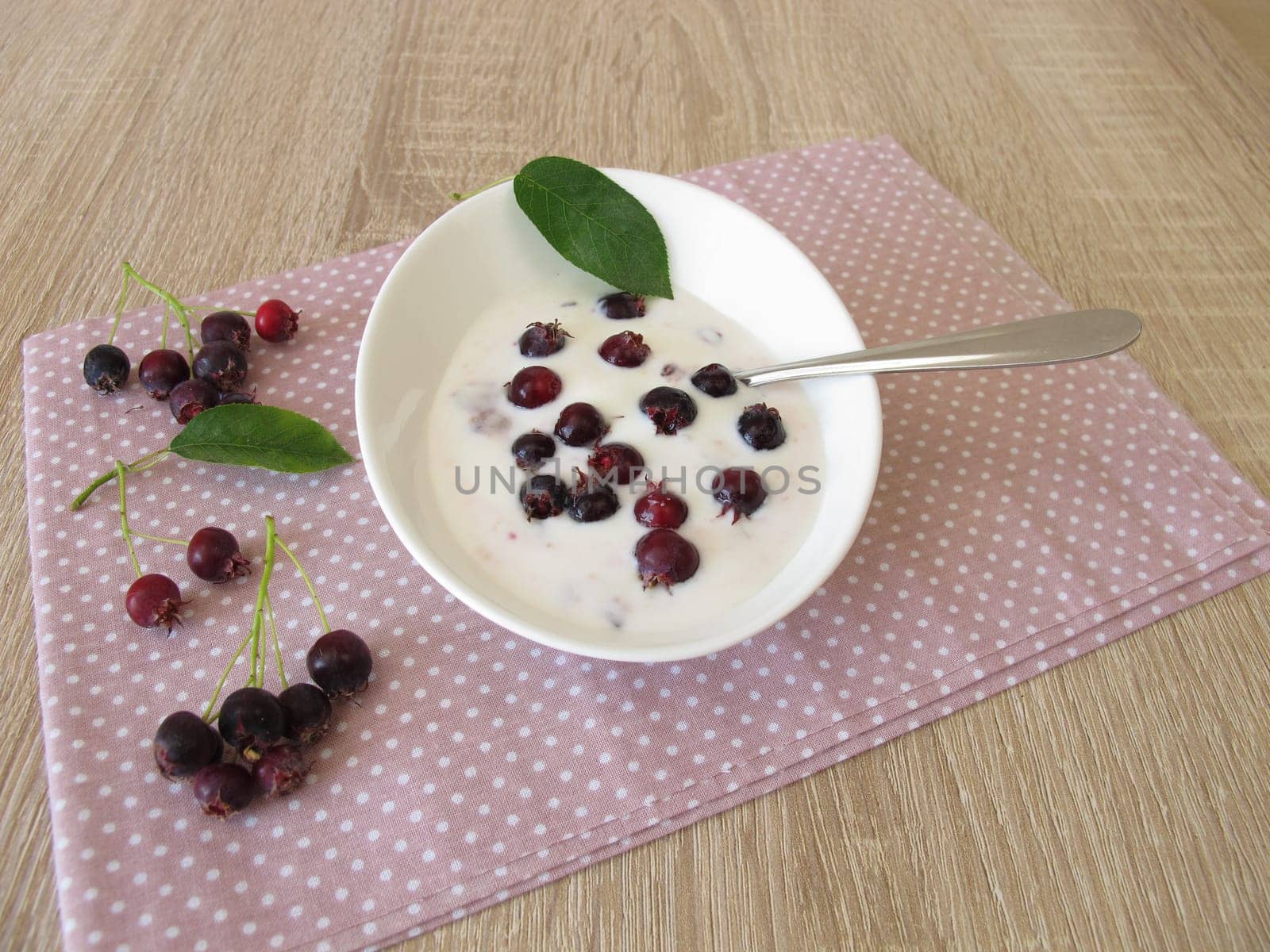Homemade yogurt with rock pears