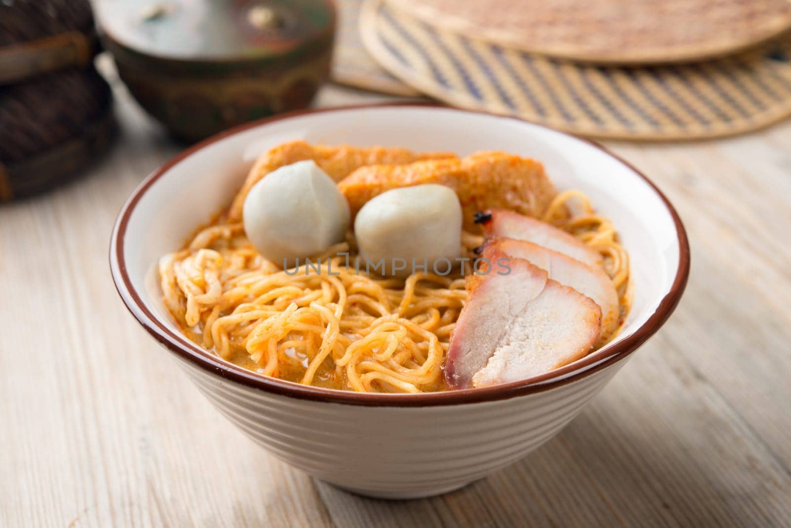 Hot and spicy Malaysian curry noodle.