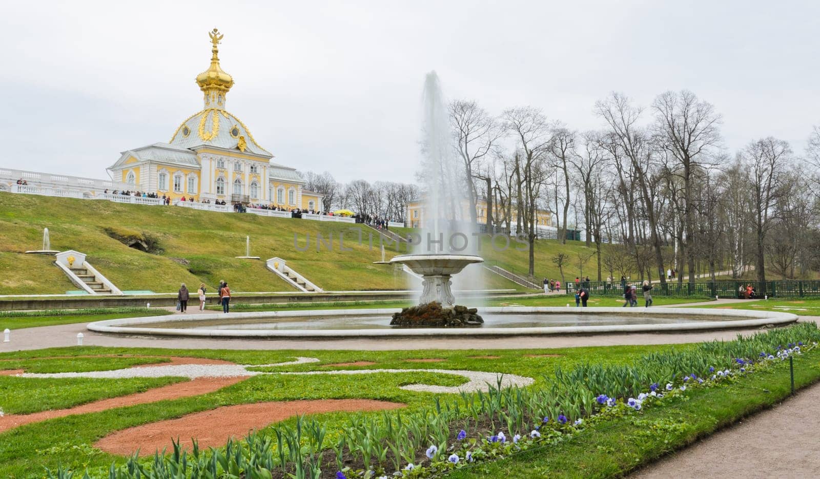 The Lower Gardens of Peterhof palace in St. Petersburg, Russia