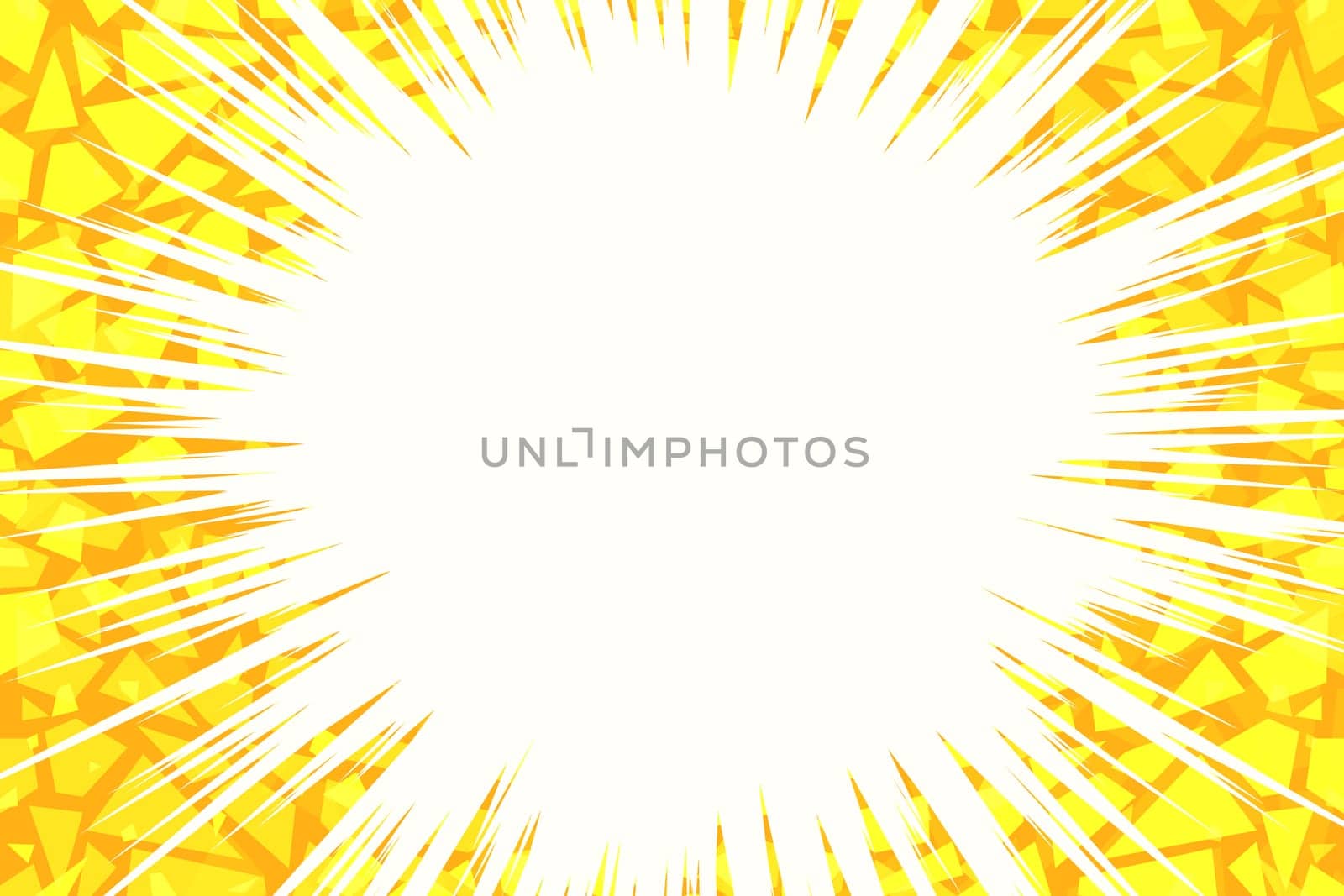 yellow light background cracked. Pop art retro vector illustration