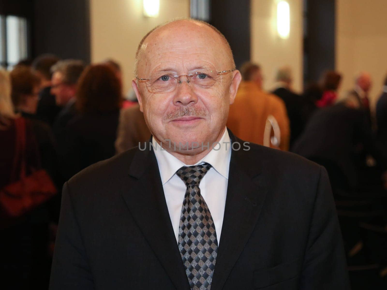 Former Minister of the Interior of Saxony-Anhalt Manfred Püchel (SPD) at the ceremony for the 80th birthday of Magdeburg honorary citizen Willi Polte