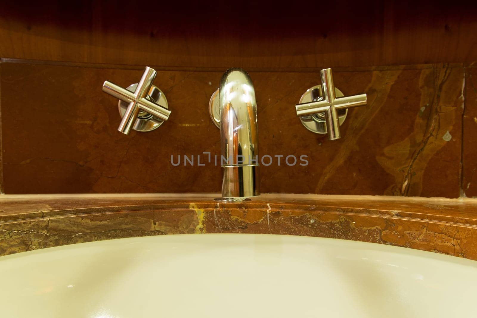 Close Up of water crane in bathroom