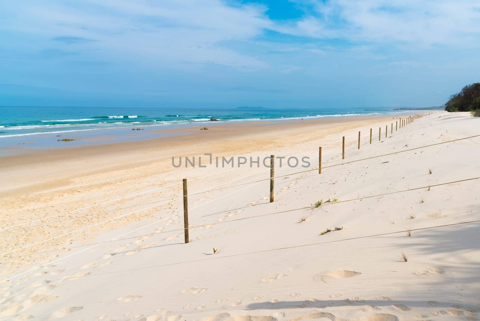 Coastal sand dune repair site in Australia