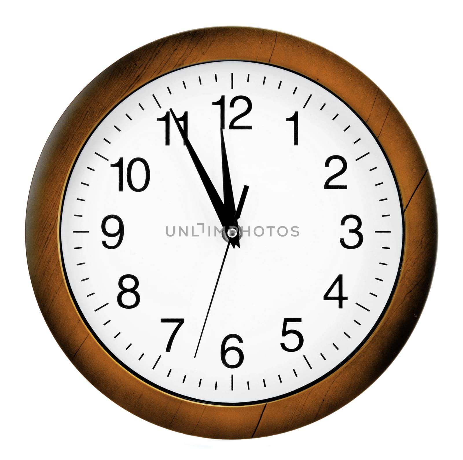 Wall clock isolated on white background