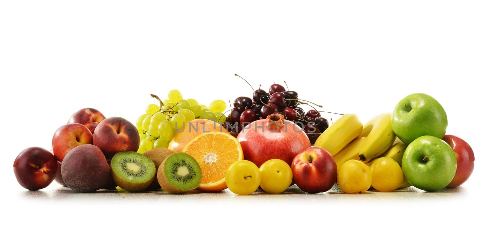 Composition with variety of fresh fruits. Balanced diet.