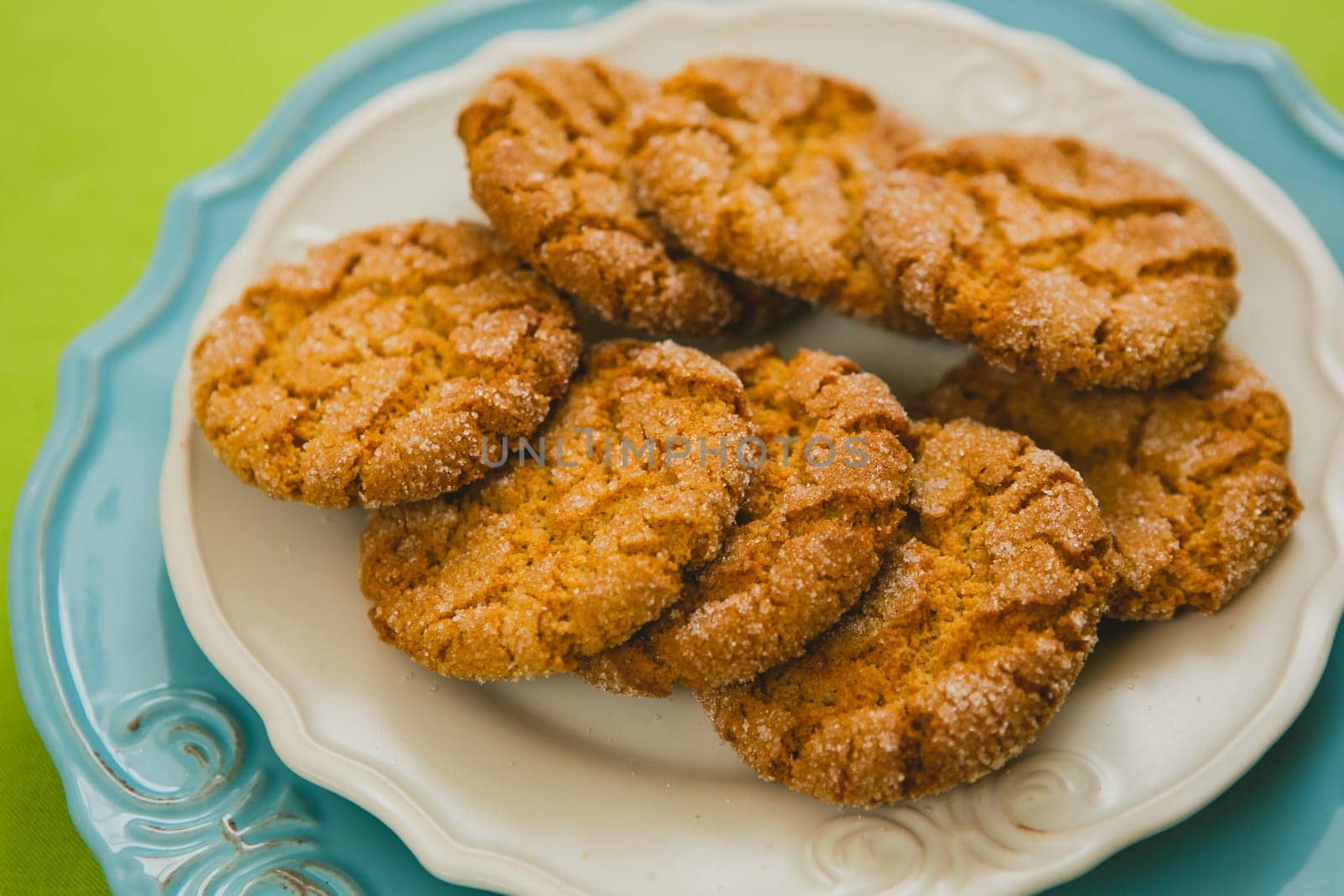 Oatmeal Cookies with Warm Fall Colors. selective focus